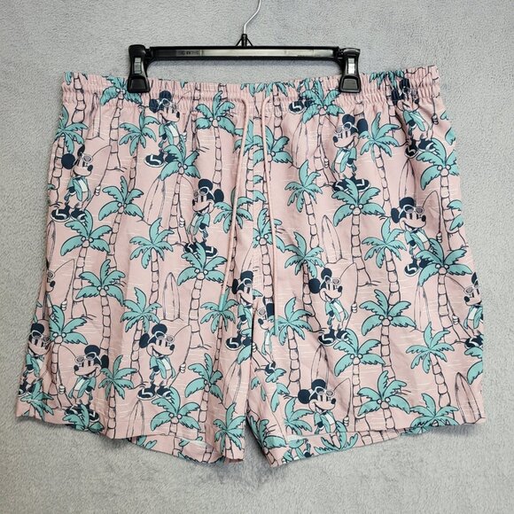 Disney RSVLTS Shorts Mens 2XL Mickey Mouse Hybrid Hawaiian Unlined Casual - Picture 1 of 9